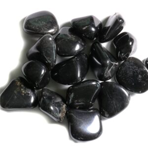 Black Onyx • Tumbled & Polished • Protective Root Stone
