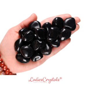 Black Onyx Tumbled Stone, Jet Black Protection Crystal, Altar Ritual Healing Gem