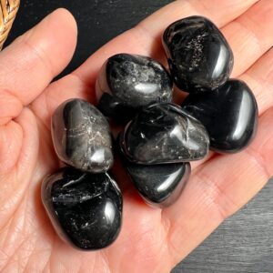 Black Onyx Tumbled Stone Natural | Genuine Protection Crystal | Root Chakra | Brazil