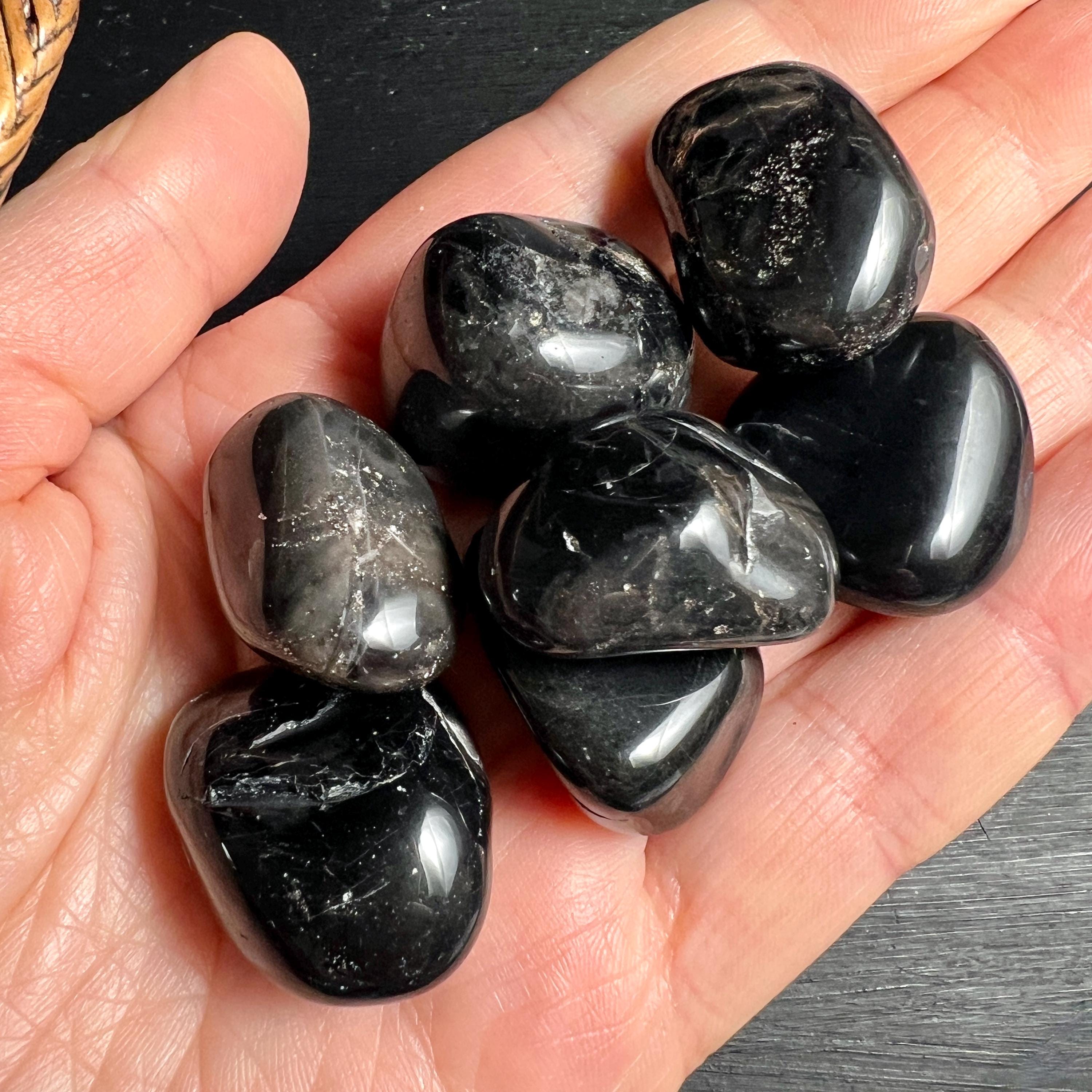 Black Onyx Tumbled Stone Natural | Genuine Protection Crystal | Root Chakra | Brazil Black Onyx Tumbled Stone Natural | Genuine Protection Crystal | Root Chakra | Brazil