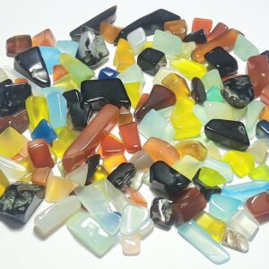 Dyed Onyx Tumble Gemstone: Mix Color Polished Chips Jewelry,healing,chakra Balancing,homedecor,art,craft,protection,decoration,meditation.