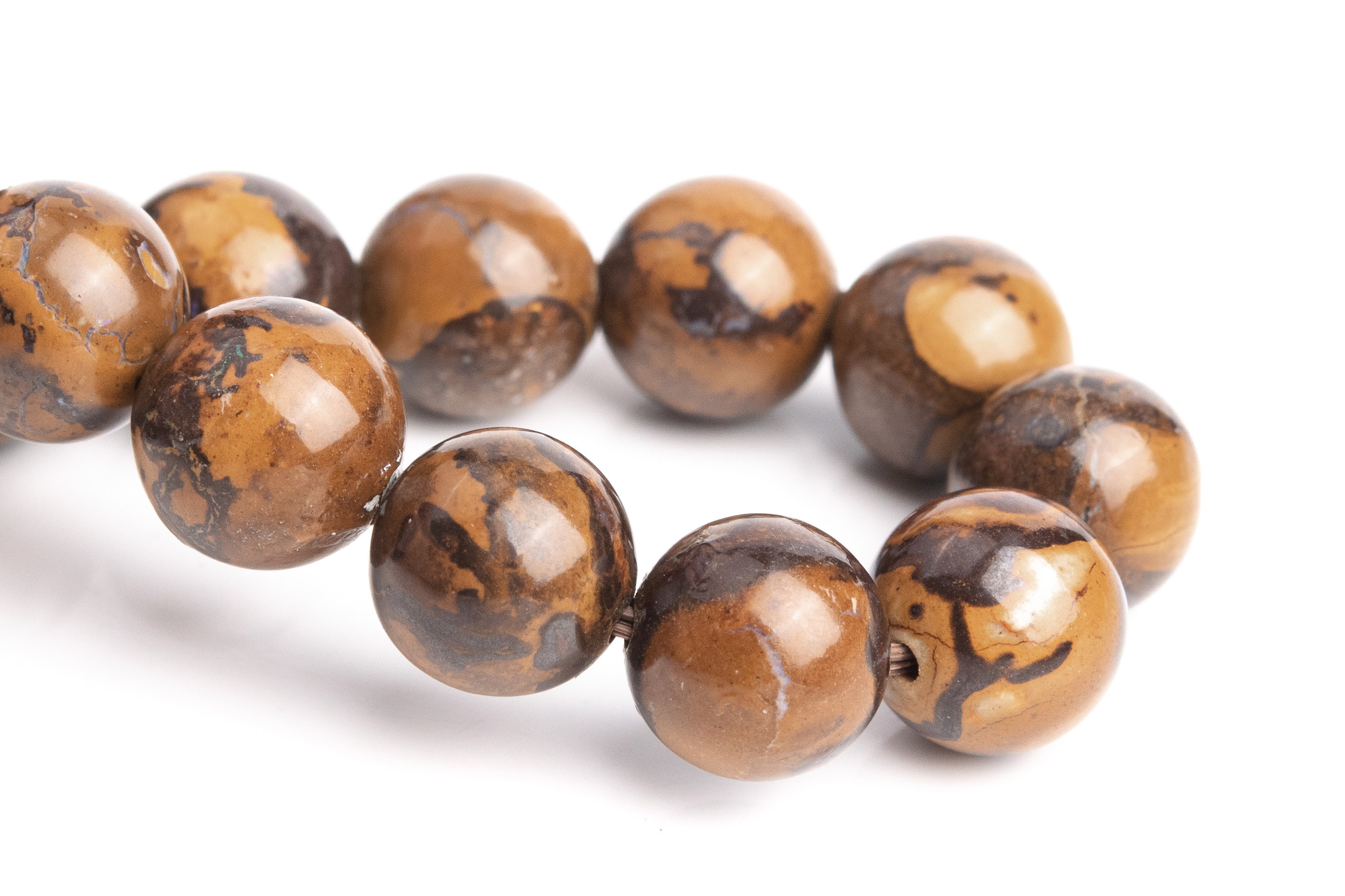 8-9mm Boulder Opal Beads Brown Bracelet Grade Aa Genuine Natural Round Gemstone 7" (120589h-57) 8-9mm Boulder Opal Beads Brown Bracelet Grade Aa Genuine Natural Round Gemstone 7" (120589h-57)