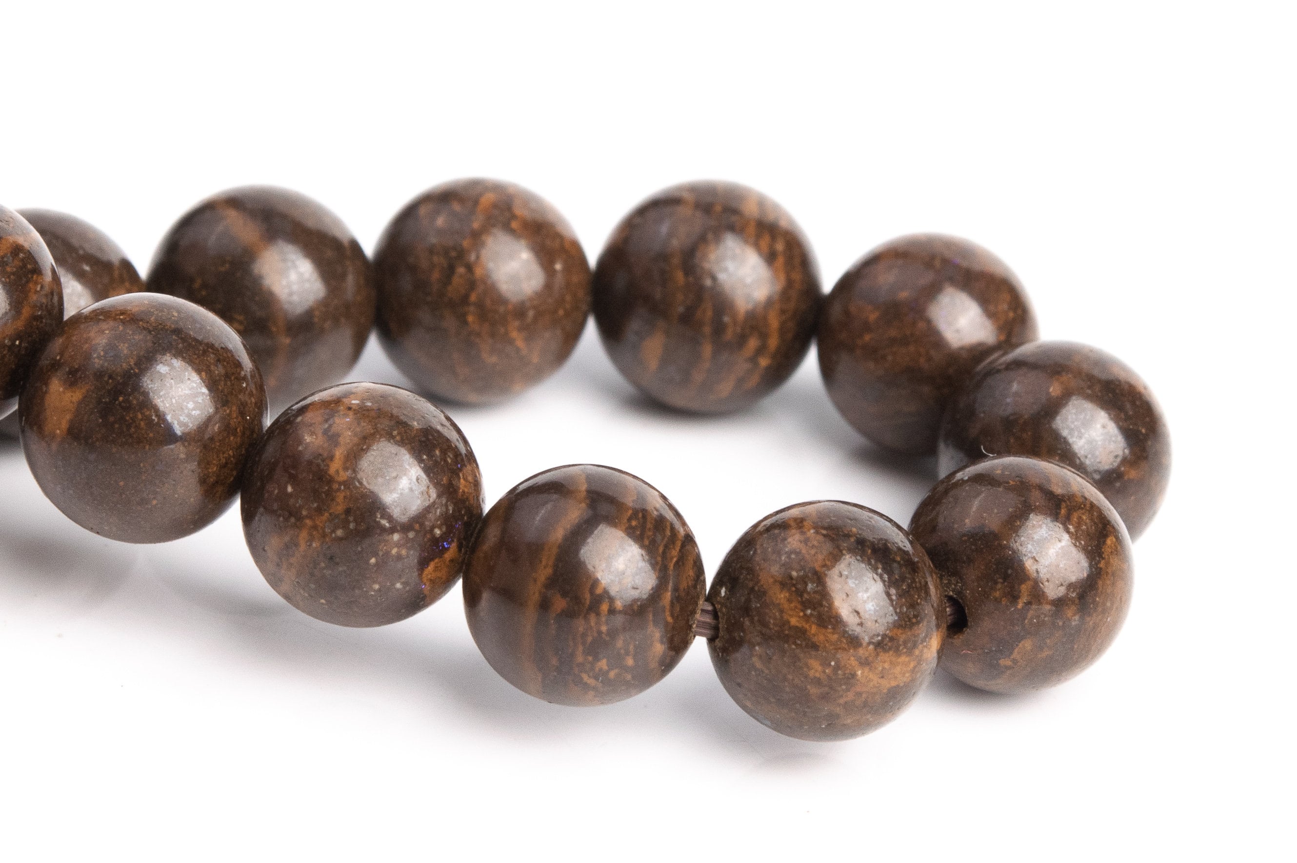 8mm Boulder Opal Beads Brown Striped Pattern Bracelet Grade Aa Genuine Natural Round Gemstone 7" (120566h-3496) 8mm Boulder Opal Beads Brown Striped Pattern Bracelet Grade Aa Genuine Natural Round Gemstone 7" (120566h-3496)