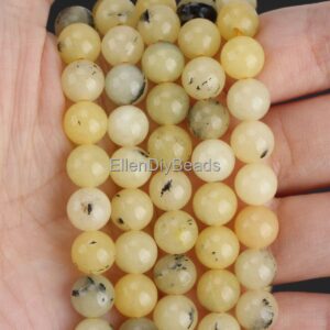 Beautiful Yellow Opal Chalcedony Beads, Healing Light Color Beads,Gemstone Beads, Bracelet Beads, DIY Beads, 6mm, 8mm, 10mm--STN00458