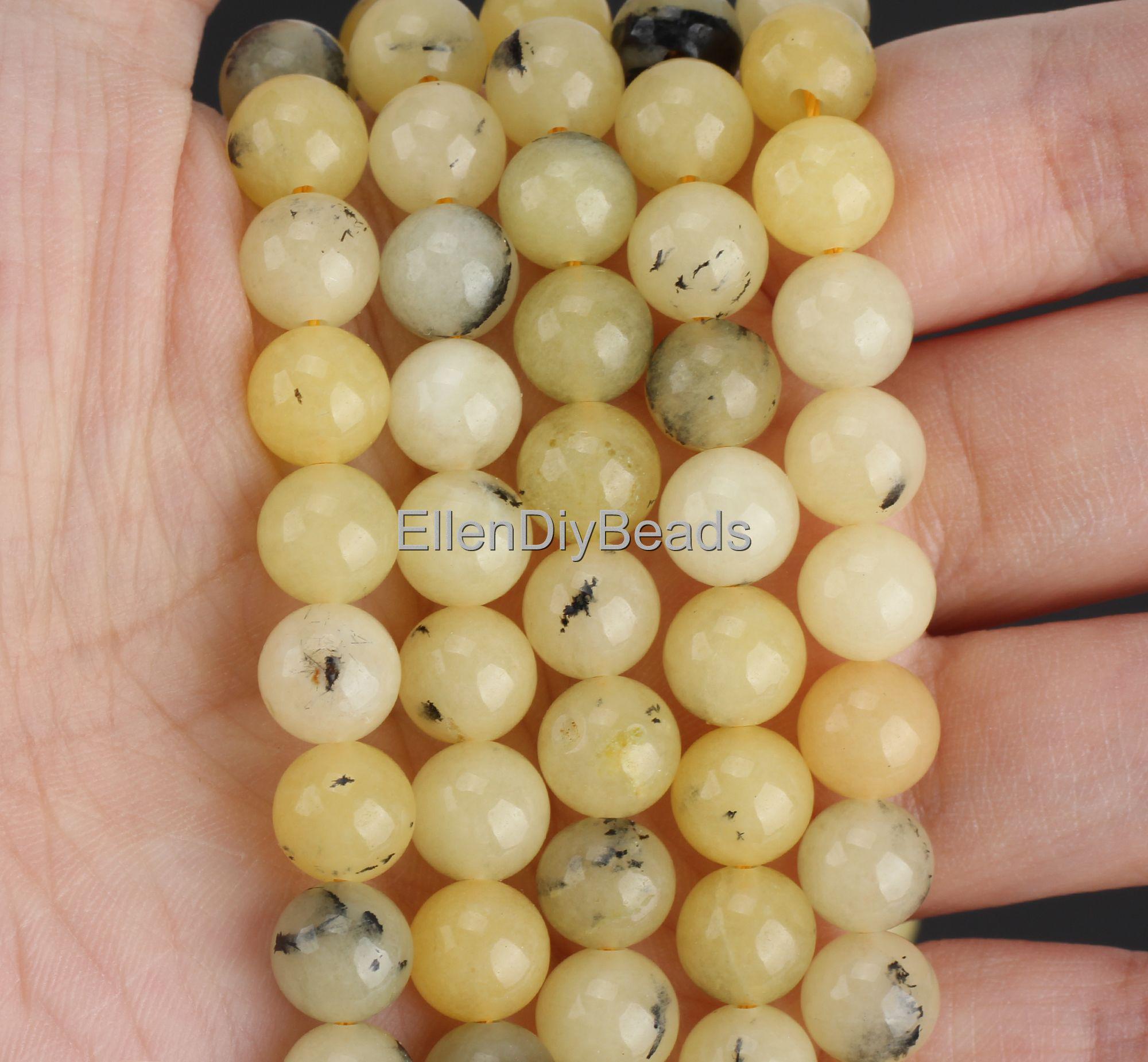 Beautiful Yellow Opal Chalcedony Beads, Healing Light Color Beads,gemstone Beads, Bracelet Beads, Diy Beads, 6mm, 8mm, 10mm--stn00458