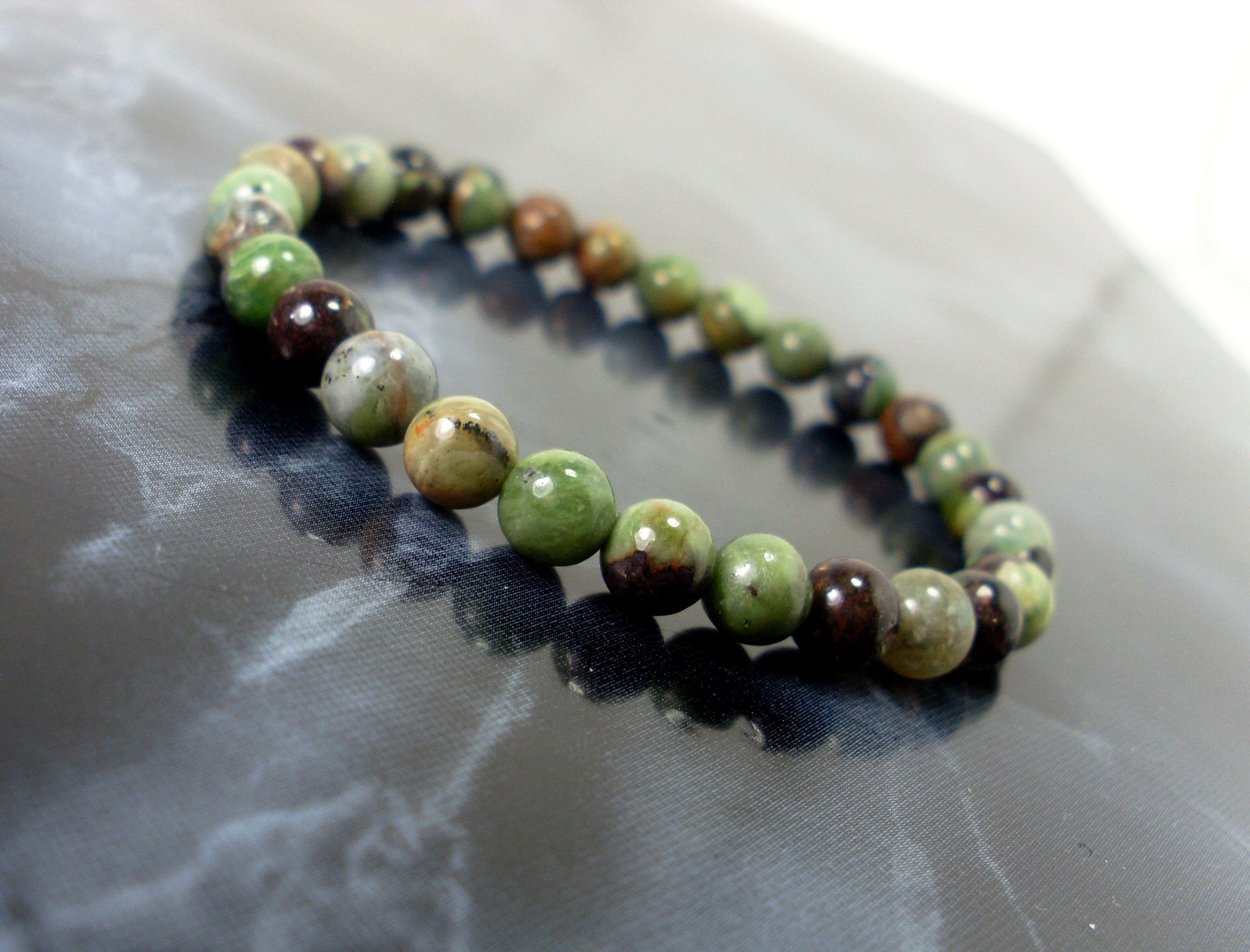 Natural Green Opal Bracelet 6mm, Natural Gemstone Bracelet,  Women Men Bracelet, Beaded Bracelet +gift Bag
