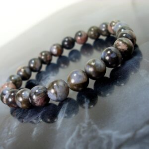 Rare African Glaucophane 8mm Bracelet, Natural Gemstone Bracelet, Women Mens Beaded Bracelet, African Blue-Brown Opal Bracelet + Gift Bag