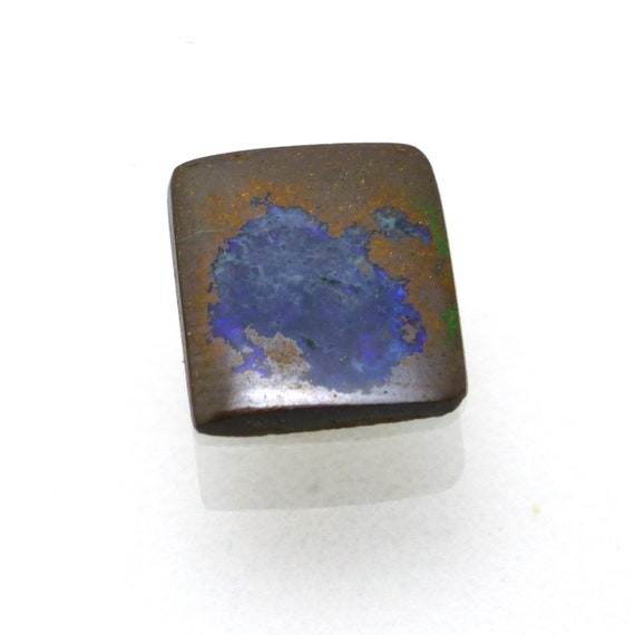 0.710 Carats Queensland Australian Boulder Opal Cabochon Small Purple Blue Tiny Mini Miniature Teensie Ring Stone One Of A Kind