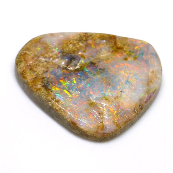 10.980 Carats Rare Brazilian Boulder Opal Cabochon In Matrix From The Boi Morto Mine Brazil - Precious Crystal Opals - Free Form