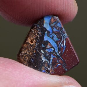5 Carat Fiery Blue Boulder Opal Cabochon