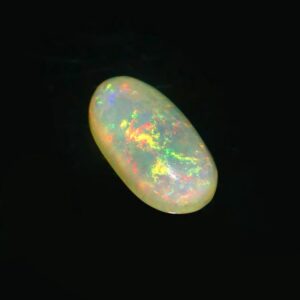 Ethiopian Fire Opal Cabochon: 7.15 Carat Oval Gemstone (19x10x6 Mm)