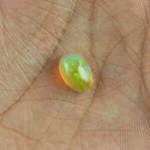 Natural Ethiopian Opal Cabochon: Calibrated Oval Gemstone (8x12 Mm)