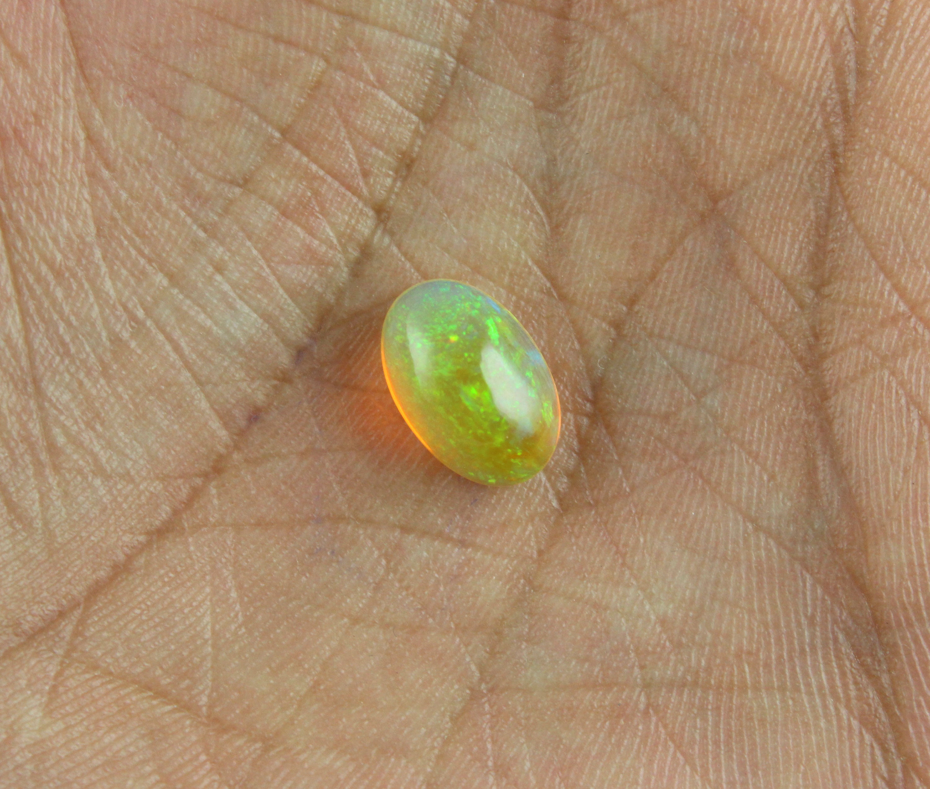 Natural Ethiopian Opal Cabochon: Calibrated Oval Gemstone (8x12 Mm)