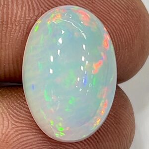 Aaa Ethiopian Opal Cabochon - Oval White Crystal Gemstone