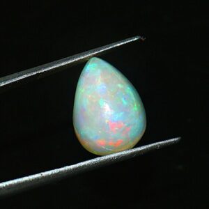 White Fire Opal Cabochon: Natural Ethiopian Gemstone, 7.60 Carat