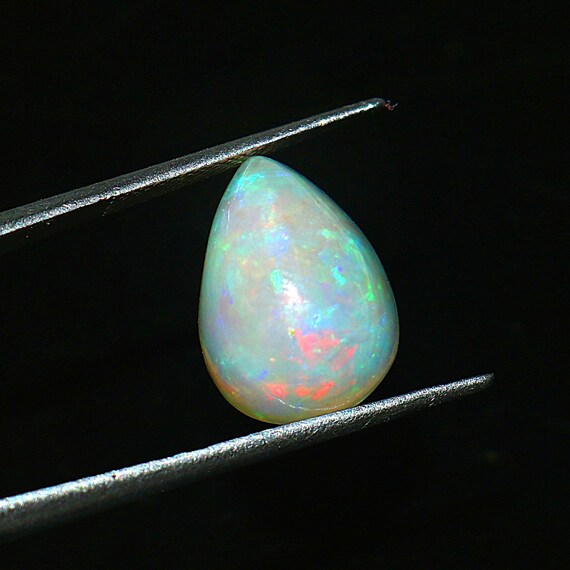 White Fire Opal Cabochon: Natural Ethiopian Gemstone, 7.60 Carat