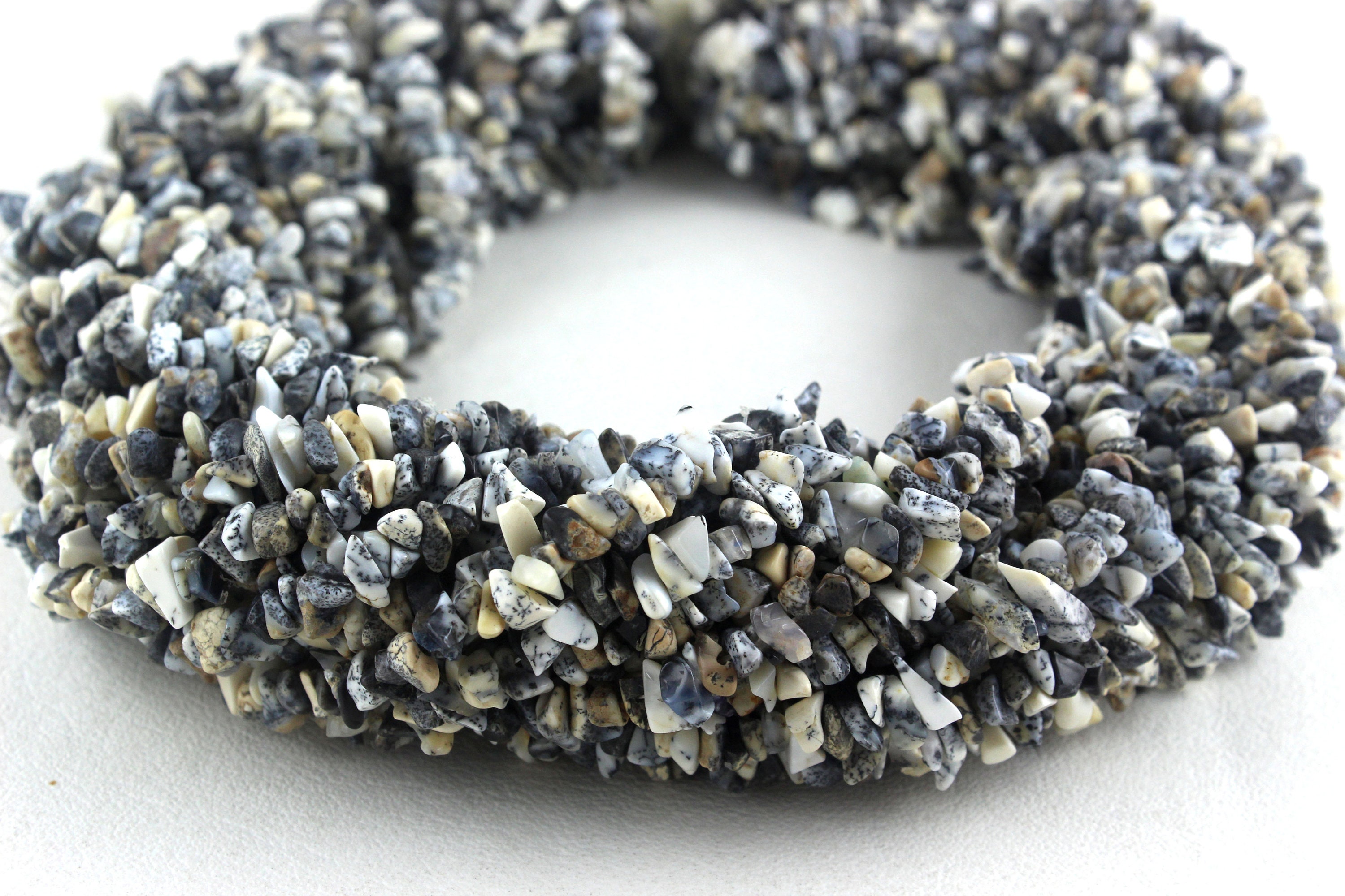 16" Dendritic Opal Chip Beads: 6-9mm Uncut Gemstone Beads 16" Dendritic Opal Chip Beads: 6-9mm Uncut Gemstone Beads