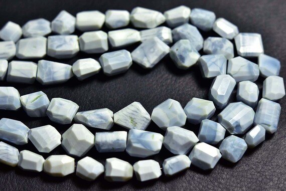 16 Inches, Natural Faceted Opal Nuggets, Light Blue Opal From Africa, Size Is 10-13 Mm #1180 16 Inches, Natural Faceted Opal Nuggets, Light Blue Opal From Africa, Size Is 10-13 Mm #1180
