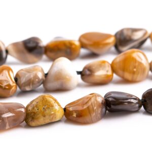 4-7MM Brown Opal Beads Pebble Chips Grade AA Genuine Natural Gemstone Loose Beads 15.5" / 7.5" Bulk Lot Options (117614)