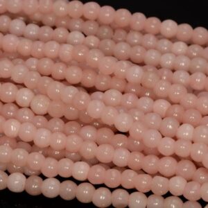 4mm Peruvian Pink Opal Gemstone Milky Pink Nugget Round 4mm Loose Beads 15 Inch Full Strand (90112355-130) 4mm Peruvian Pink Opal Gemstone Milky Pink Nugget Round 4mm Loose Beads 15 Inch Full Strand (90112355-130)