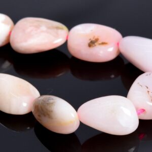 8-10MM Pink Opal Beads Pebble Nugget Grade AA Genuine Natural Peru Gemstone Half Strand Loose Beads 7.5" Bulk Lot Options (108037h-2620)