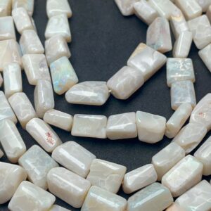 Natural Australian Opal Faceted Tumble Shape Gemstone Beads, Size- 9-10 Mm Nuggets Beads, 14.5 Inches Strand For Making Jewelry & Craft