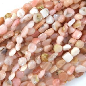 Natural Peruvian Pink Opal Pebble Nugget Beads 15.5" Strand 6-8mm 8-10mm Natural Peruvian Pink Opal Pebble Nugget Beads 15.5" Strand 6-8mm 8-10mm
