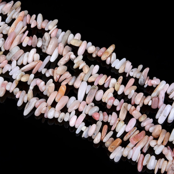 Natural Pink Opal Gemstone Grade Aa Stick Pebble Chip 11-22mm Beads Bulk Lot 1,2,6,12 And 50 (d71)