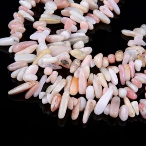Natural Pink Opal Gemstone Grade Aa Stick Pebble Chip 11-22mm Loose Beads (d71)