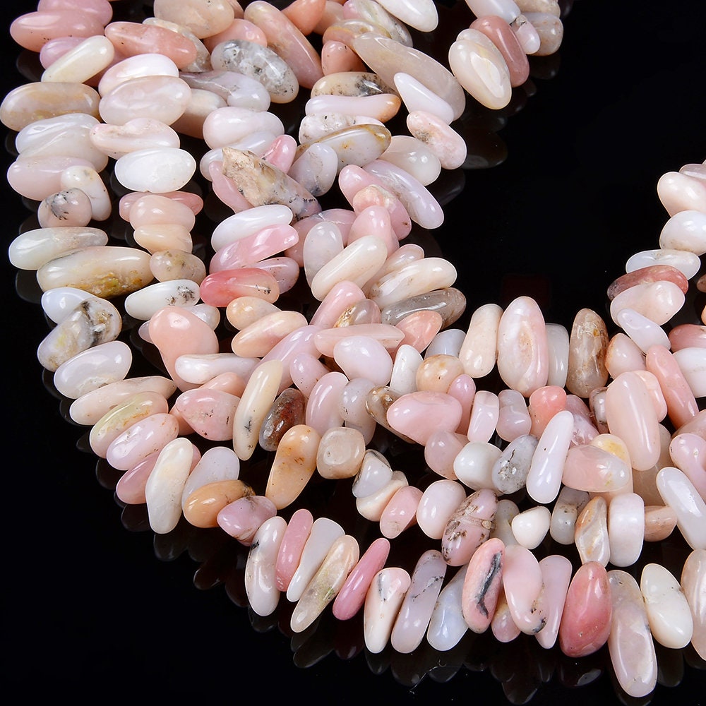 Natural Pink Opal Gemstone Grade Aa Stick Pebble Chip 10-17mm Beads (d71) Natural Pink Opal Gemstone Grade Aa Stick Pebble Chip 10-17mm Beads (d71)