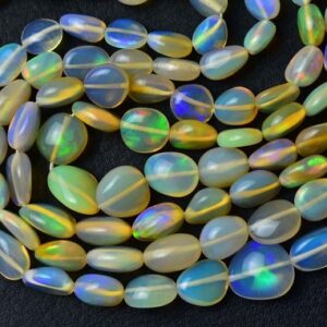 Super Quality Ethiopian Opal Big Nugget Bead -  Natural Beautiful Smooth Fire Play Ethiopian Opal Nuggets - Size is 7 -10 mm #1331
