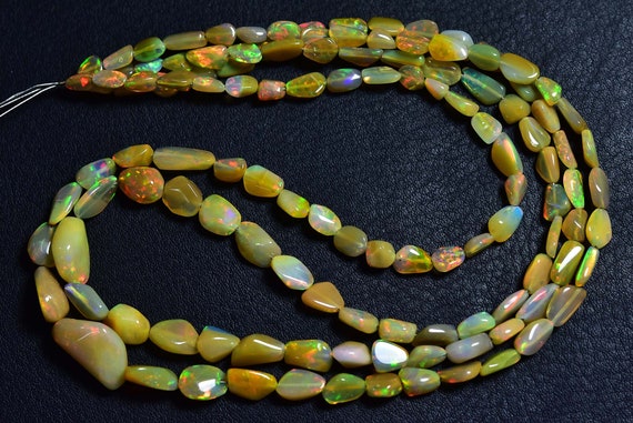 Superb Ethiopian Opal - Most Beautiful Natural Smooth Welo Ethiopian Opal Tiny Nuggets - Size Is 6- 8 Mm #2109