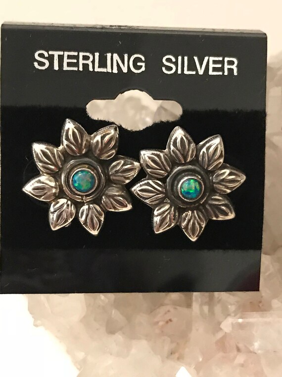 Opal Daisy Stud Earrings