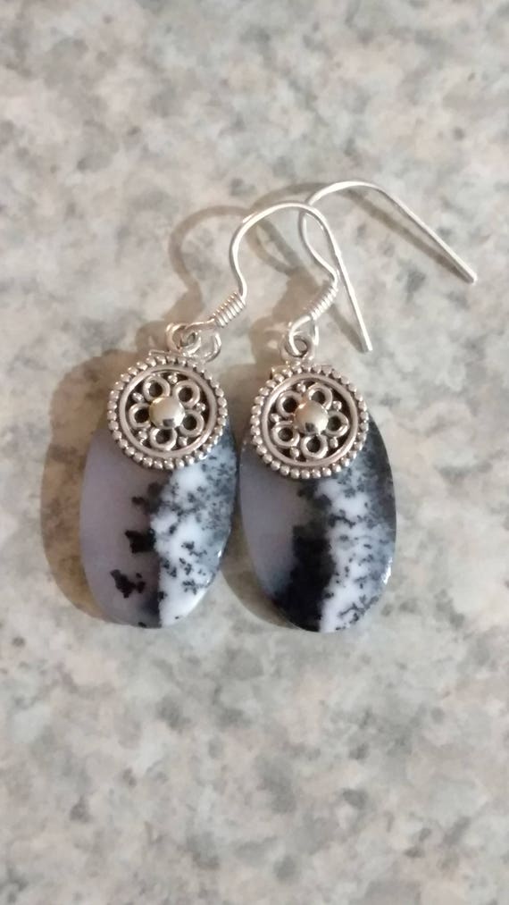 Dendritic Opal Earrings
