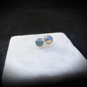 Ethiopian Opal Earrings Sterling Silver • Ethiopian Opal Stud Earrings • October Birthstone Earrings • Fiery Opal Earrings • Gift for Her Ethiopian Opal Earrings Sterling Silver • Ethiopian Opal Stud Earrings • October Birthstone Earrings • Fiery Opal Earrings • Gift for Her