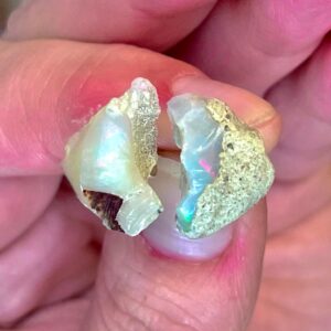 Ethiopian, Opal, Stud, Earrings, Rough, Raw, Opal Studs In Sterling Silver Ethiopian, Opal, Stud, Earrings, Rough, Raw, Opal Studs In Sterling Silver