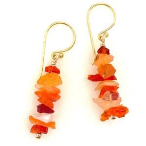 Raw Mexican Fire Opal Earrings, Orange Opal Nuggets, Delicate Opal Dangles, October Birthstone, 24K Gold Vermeil Wires. Raw Mexican Fire Opal Earrings, Orange Opal Nuggets, Delicate Opal Dangles, October Birthstone, 24K Gold Vermeil Wires.