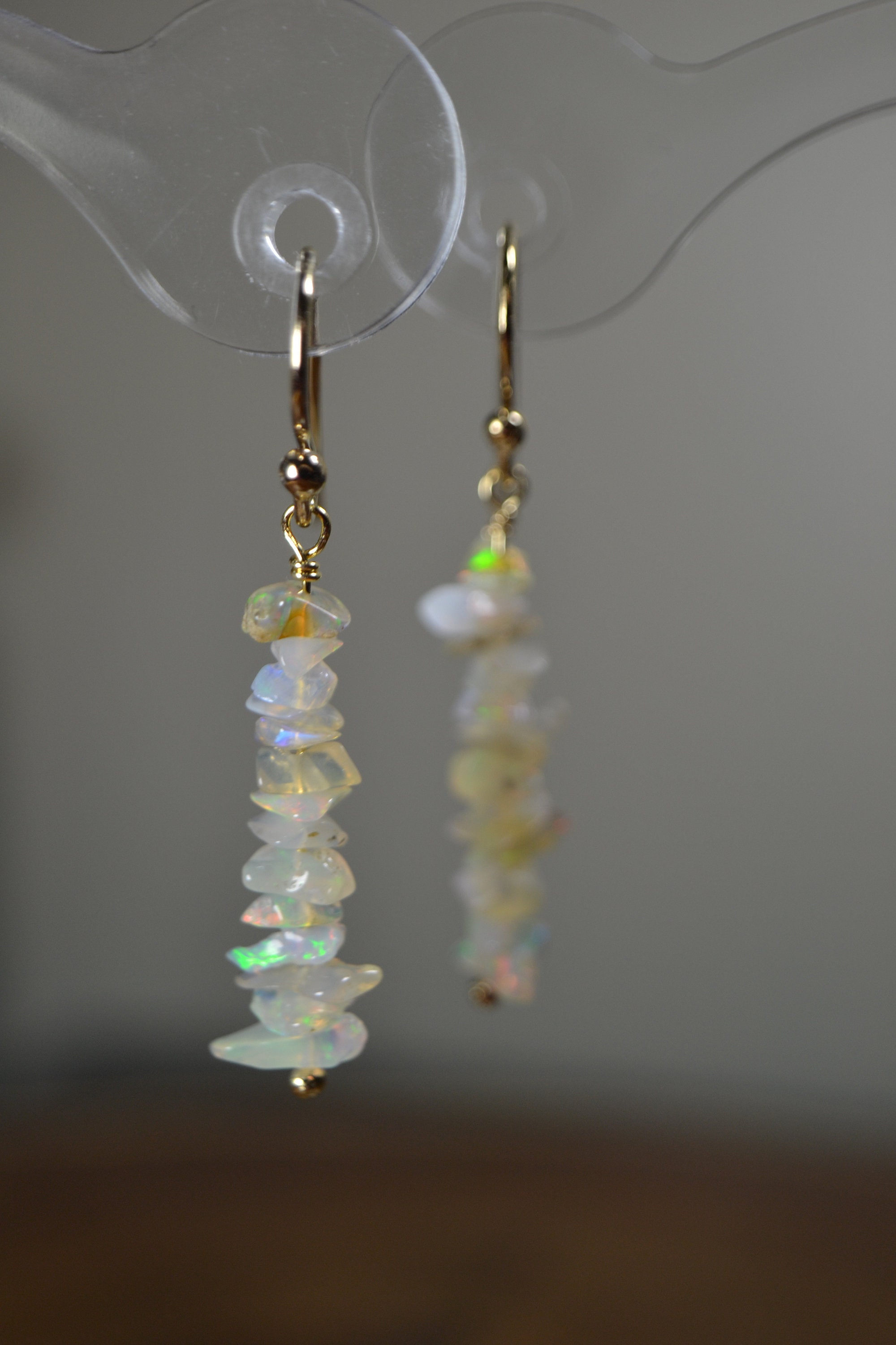 Raw Welo Opal Earrings In 14k Rose Gold, 14k Gold, Sterling Silver // October Birthstone // 14th Anniversary // Bohochic // Genuine Opal