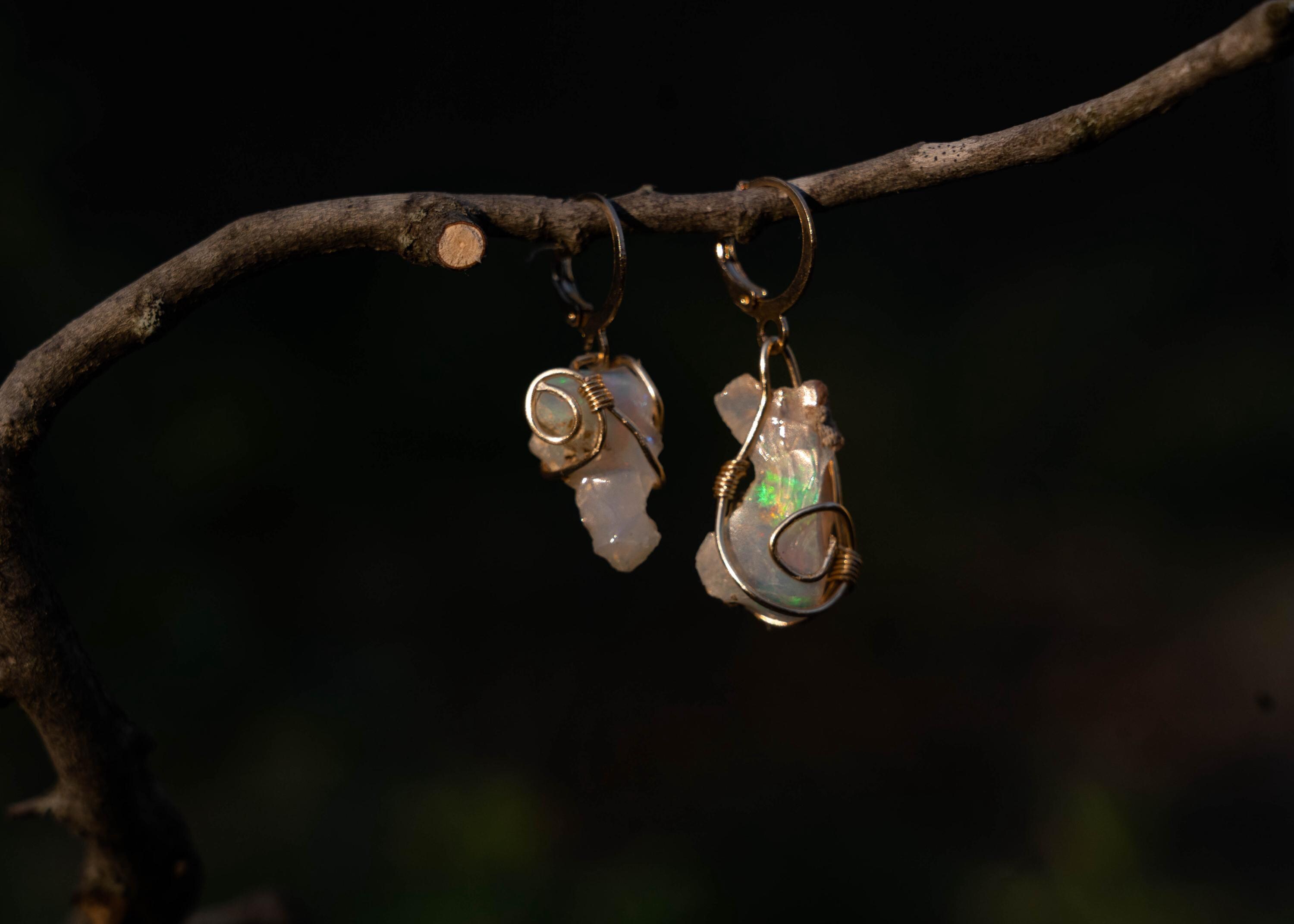Raw Opal Earrings Raw Opal Earrings
