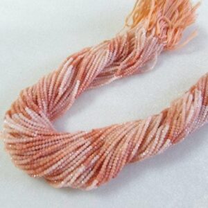 2.5mm AAA Pink Opal Faceted Rondelle Beads - 13" Strand