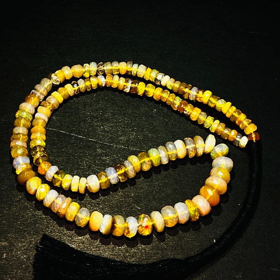 Aaa+ Natural Ethopian Opal Beads Nackles Opal Beads Nackles! Welo Fire Opal Beads Nackles! Ethopian Opal Faceted Beads Nackless