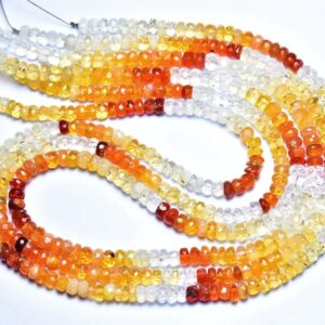 Beautiful Mexican Opal Rondelle Beads - 16 Inches - Natural Faceted Mexican Opal Faceted Rondelle - Size is 4 - 4.5 mm #2700
