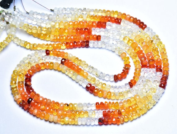 Beautiful Mexican Opal Rondelle Beads - 16 Inches - Natural Faceted Mexican Opal Faceted Rondelle - Size Is 4 - 4.5 Mm #2700