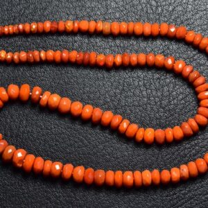 Ethiopian Opal Rondelle Beads - 13.5 inches - Beautiful Natural Dyed Fire Ethiopian Opal Faceted Rondelle,Size is 4-5.50mm #187