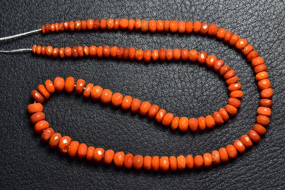 Ethiopian Opal Rondelle Beads - 13.5 Inches - Beautiful Natural Dyed Fire Ethiopian Opal Faceted Rondelle,size Is 4-5.50mm #187