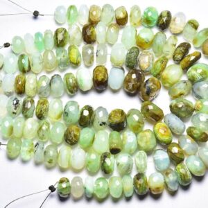 Rare Peru Opal Rondelle Beads - 8 inches - Natural Beautiful Faceted Peru Opal Rondelle Size is 8 - 10 mm #2425