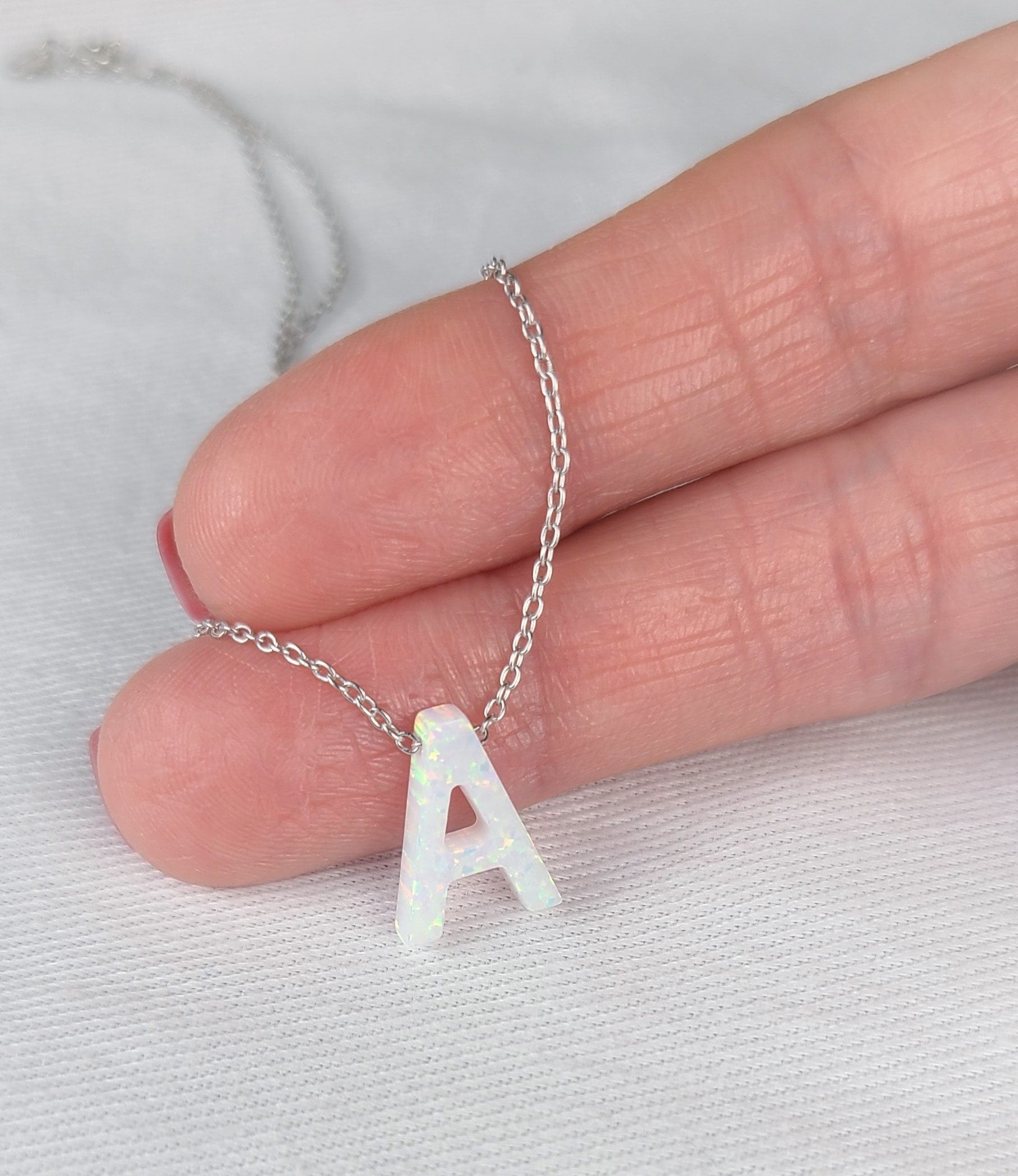 Opal Letter Necklace, Opal Initial Necklace, Large Silver Initial Necklace, Opal Necklace For Women, Big Letter Necklace, Initial Pendant Opal Letter Necklace, Opal Initial Necklace, Large Silver Initial Necklace, Opal Necklace For Women, Big Letter Necklace, Initial Pendant