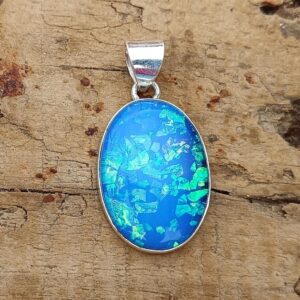 Australian Opal 925 Sterling Silver Necklace - Handmade Gemstone Jewelry