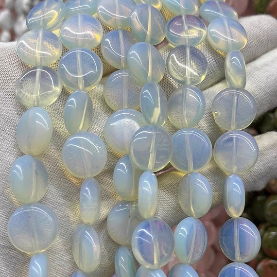 15 Mm Natural Opal Coin Shape Loose Beads,coin Opal Diy Handmade Jewelry Making Beaded Accessories,15 Inches One Strand