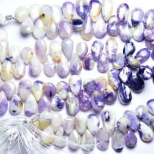 7.5 inches - Beautiful Natural Smooth Tiffany Opal Pear Smooth Briolettes - Very Finest Quality Rare Opal - Size is 8x10-8x14 mm #1502 7.5 inches - Beautiful Natural Smooth Tiffany Opal Pear Smooth Briolettes - Very Finest Quality Rare Opal - Size is 8x10-8x14 mm #1502